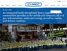 Tablet Screenshot of civmec.com.au